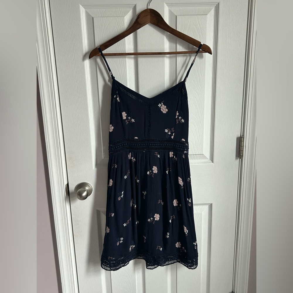 Abercrombie and Fitch Navy Blue Mini Dress with Floral
